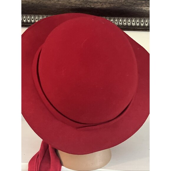 Vintage Doeskin Hat Felt Wool Red Bollman USA EUC O/S - Picture 3 of 6